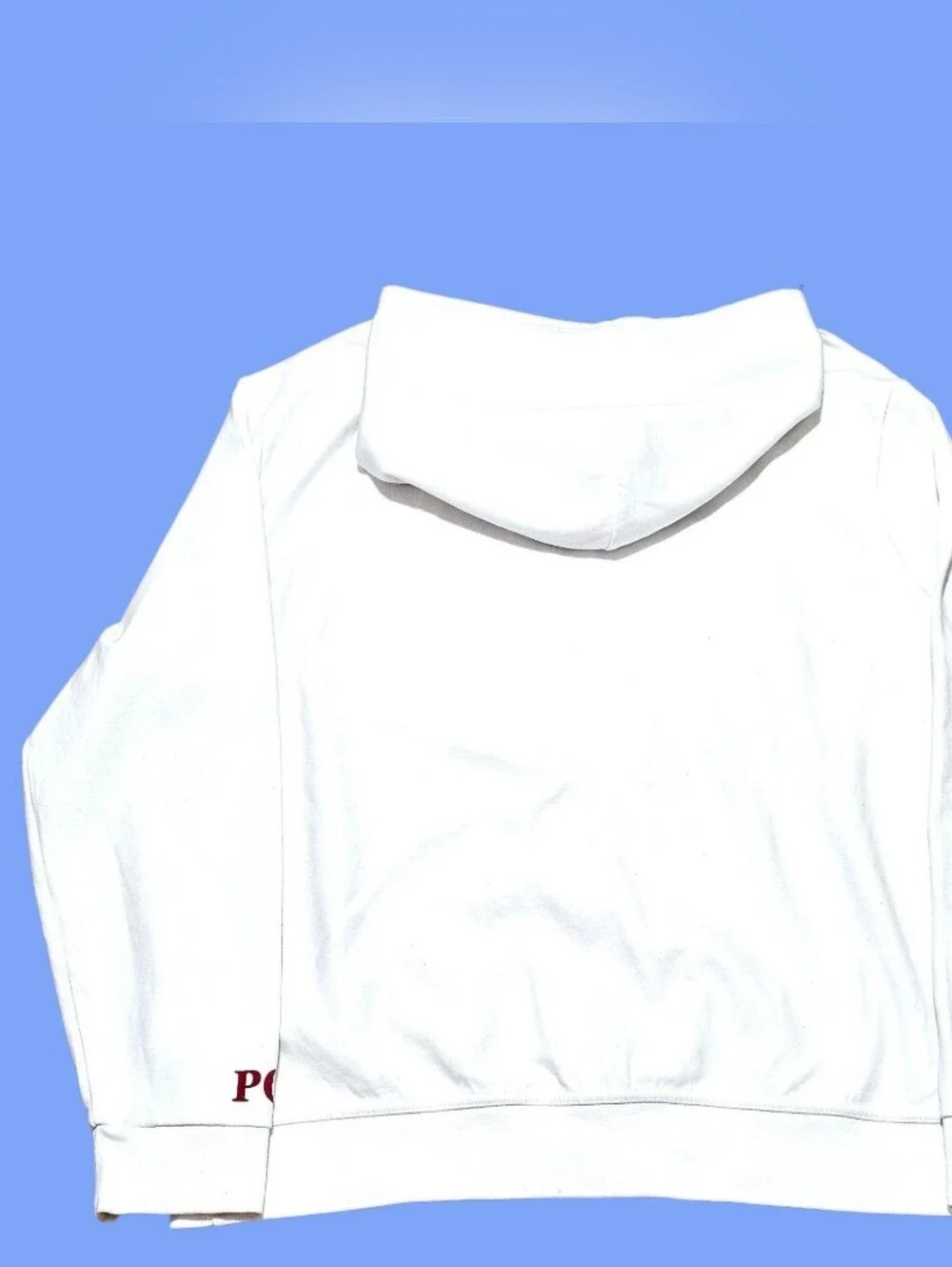 Polo by Ralph Lauren White Hoodie with Red 92 & Blue CLIMB Graphic